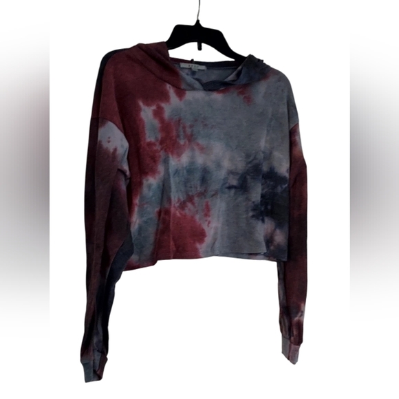 gaze Tops - Gaze Women's Tie-Dye Hoodie Cropped